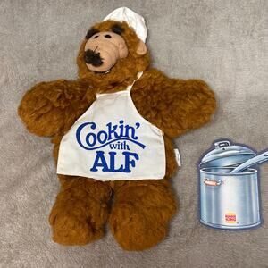 Vintage 80s ALF Plush Cookin With Alf Burger King Puppet Toy